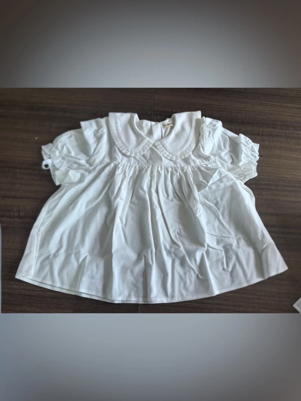 MY MUM MADE IT Babydoll Top - White Cotton - Picture 7 of 8